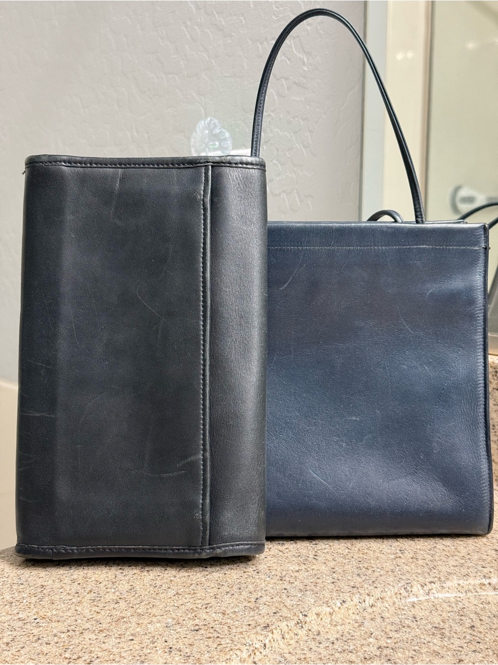 Rare Vintage Coach Bonnie Cashin Dinky Shopping Bag - Navy tote - Picture 16 of 16